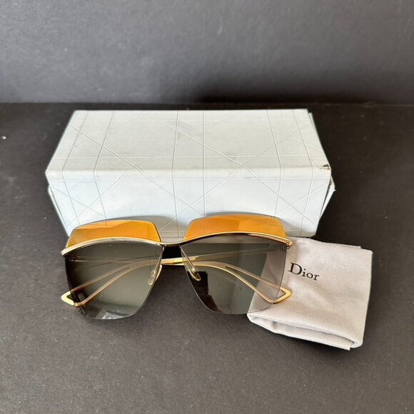 Christian Dior Diormetallic Oversized Sunglasses - Picture 1 of 12